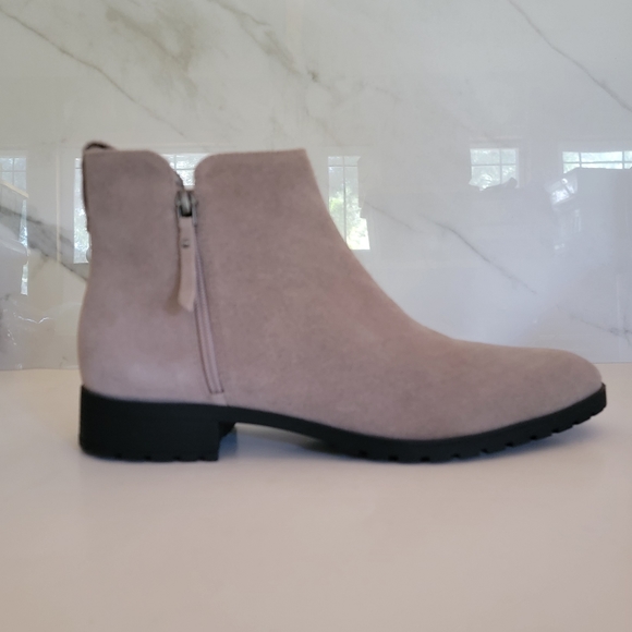 CASLON Nude water resistant suede Heeled booties size 12 - Picture 1 of 8